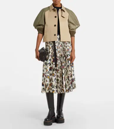 Sacai Paneled cotton-blend jacket | Thumbnail 2 Sacai Paneled cotton-blend jacket | Thumbnail 2