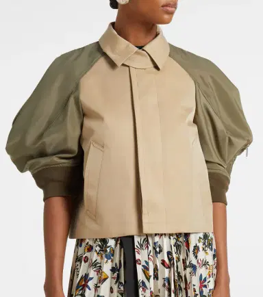 Sacai Paneled cotton-blend jacket | Thumbnail 3 Sacai Paneled cotton-blend jacket | Thumbnail 3