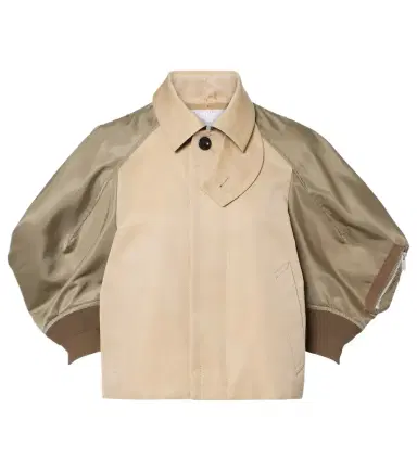 Sacai Paneled cotton-blend jacket | Thumbnail 1 Sacai Paneled cotton-blend jacket | Thumbnail 1