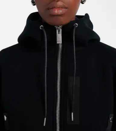 Sacai Paneled cotton-blend zip-up hoodie | Thumbnail 2 Sacai Paneled cotton-blend zip-up hoodie | Thumbnail 2