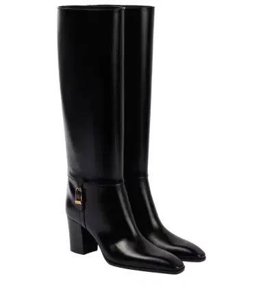 Saint Laurent Julia leather knee-high boots | Thumbnail 1 Saint Laurent Julia leather knee-high boots | Thumbnail 1