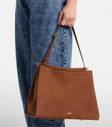 Alaïa Alaïa Le Click Medium suede shoulder bag | Thumbnail 5 Alaïa Alaïa Le Click Medium suede shoulder bag | Thumbnail 5