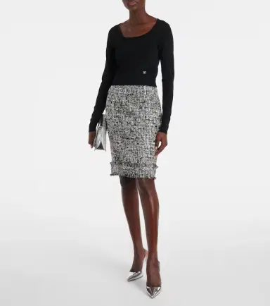 Dolce & Gabbana Lamé midi skirt | Thumbnail 4 Dolce & Gabbana Lamé midi skirt | Thumbnail 4