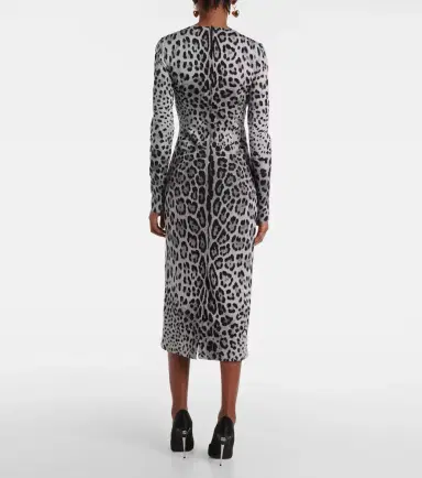 Dolce & Gabbana Leopard-print silk-blend midi dress | Thumbnail 2 Dolce & Gabbana Leopard-print silk-blend midi dress | Thumbnail 2