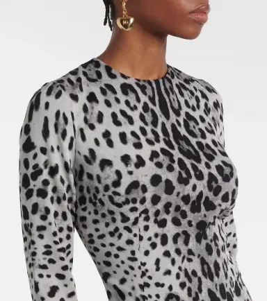 Dolce & Gabbana Leopard-print silk-blend midi dress | Thumbnail 3 Dolce & Gabbana Leopard-print silk-blend midi dress | Thumbnail 3