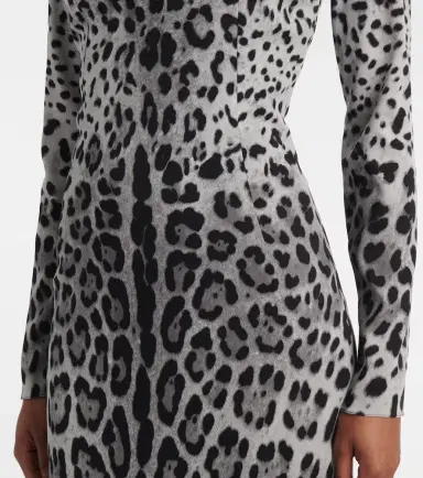 Dolce & Gabbana Leopard-print silk-blend midi dress | Thumbnail 4 Dolce & Gabbana Leopard-print silk-blend midi dress | Thumbnail 4