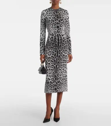 Dolce & Gabbana Leopard-print silk-blend midi dress | Thumbnail 6 Dolce & Gabbana Leopard-print silk-blend midi dress | Thumbnail 6