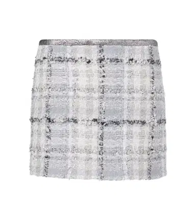 Dolce & Gabbana Checked low-rise lamé tweed miniskirt | Thumbnail 1 Dolce & Gabbana Checked low-rise lamé tweed miniskirt | Thumbnail 1