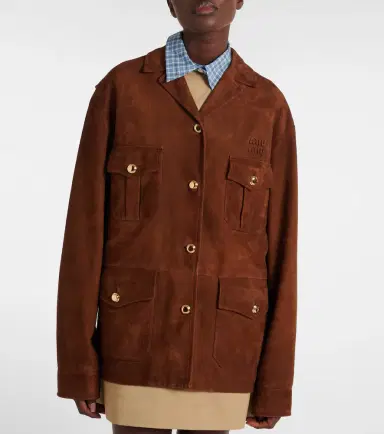 Miu Miu Suede jacket | Thumbnail 4 Miu Miu Suede jacket | Thumbnail 4
