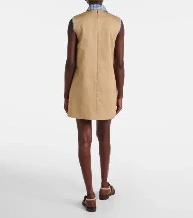 Miu Miu Logo cotton minidress | Thumbnail 4 Miu Miu Logo cotton minidress | Thumbnail 4
