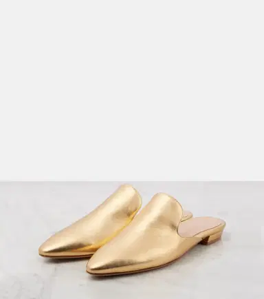 Gianvito Rossi Raja metallic leather mules | Thumbnail 3 Gianvito Rossi Raja metallic leather mules | Thumbnail 3