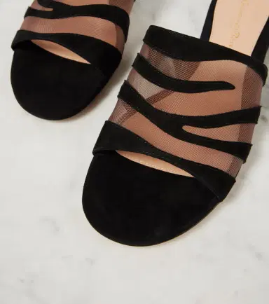 Gianvito Rossi Tigra suede and mesh slides | Thumbnail 3 Gianvito Rossi Tigra suede and mesh slides | Thumbnail 3