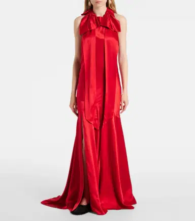 Simone Rocha Bow-detail open-back silk satin gown | Thumbnail 2 Simone Rocha Bow-detail open-back silk satin gown | Thumbnail 2