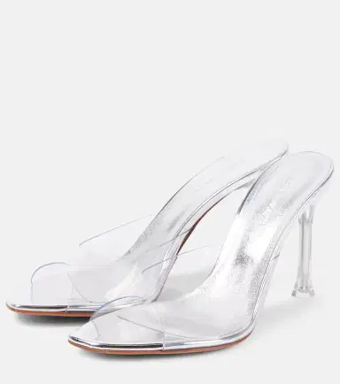 Amina Muaddi Alexa Glass 95 PVC mules | Thumbnail 4 Amina Muaddi Alexa Glass 95 PVC mules | Thumbnail 4