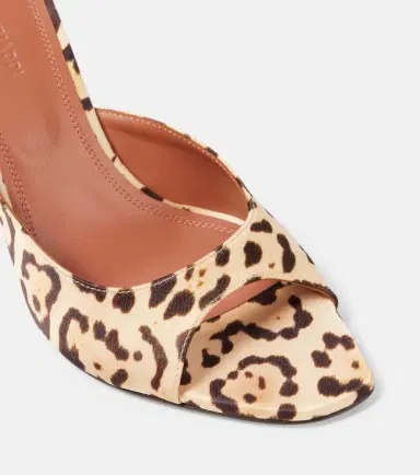 Amina Muaddi Alexa 95 leopard-print satin mules | Thumbnail 5 Amina Muaddi Alexa 95 leopard-print satin mules | Thumbnail 5
