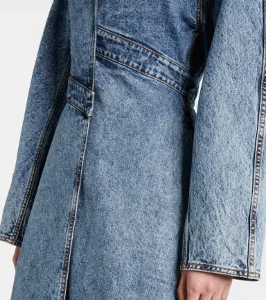 Alaïa Alaïa Asymmetric denim coat | Thumbnail 2 Alaïa Alaïa Asymmetric denim coat | Thumbnail 2