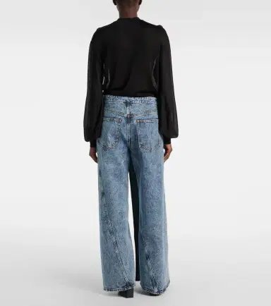 Alaia Alaïa Wide-leg wrap jeans | Thumbnail 6 Alaia Alaïa Wide-leg wrap jeans | Thumbnail 6