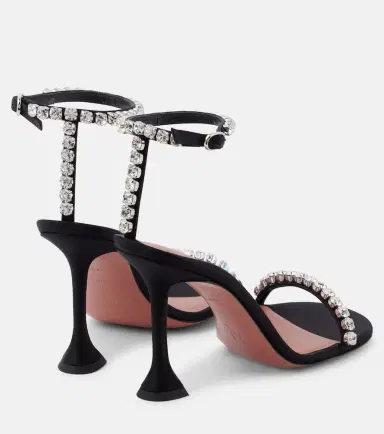 Amina Muaddi Gigi 95 embellished satin sandals | Thumbnail 4 Amina Muaddi Gigi 95 embellished satin sandals | Thumbnail 4