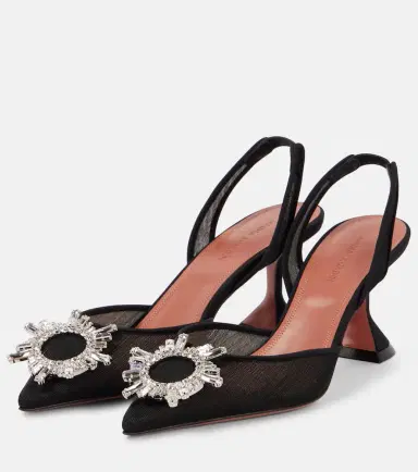 Amina Muaddi Begum 70 mesh slingback pumps | Thumbnail 2 Amina Muaddi Begum 70 mesh slingback pumps | Thumbnail 2