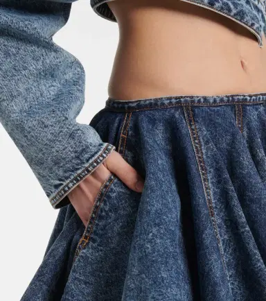 Alaia Alaïa Pleated denim miniskirt | Thumbnail 5 Alaia Alaïa Pleated denim miniskirt | Thumbnail 5