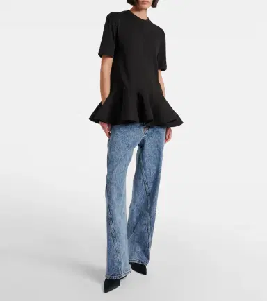 Alaïa Alaïa Twisted low-rise wide-leg jeans | Thumbnail 2 Alaïa Alaïa Twisted low-rise wide-leg jeans | Thumbnail 2