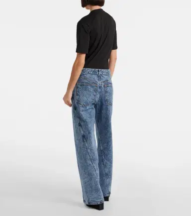 Alaïa Alaïa Twisted low-rise wide-leg jeans | Thumbnail 6 Alaïa Alaïa Twisted low-rise wide-leg jeans | Thumbnail 6