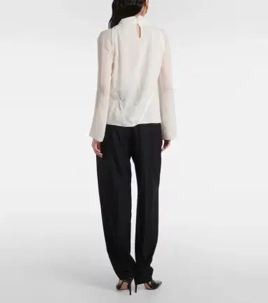 Altuzarra Cara draped high-neck silk top | Thumbnail 4 Altuzarra Cara draped high-neck silk top | Thumbnail 4