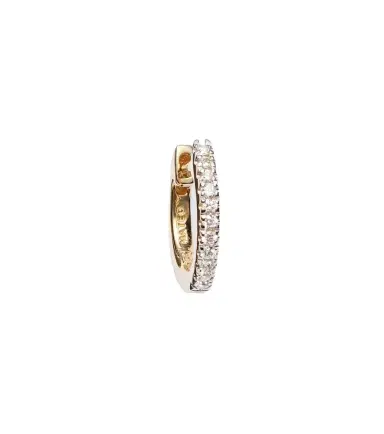 Mateo 14kt gold single hoop earring with diamonds | Thumbnail 1 Mateo 14kt gold single hoop earring with diamonds | Thumbnail 1