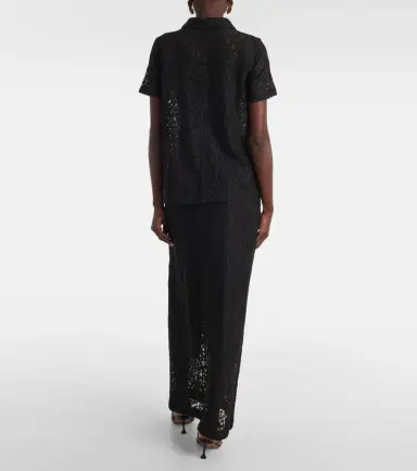 Proenza Schouler Kennedy floral lace polo shirt | Thumbnail 3 Proenza Schouler Kennedy floral lace polo shirt | Thumbnail 3