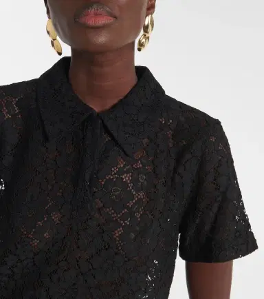 Proenza Schouler Kennedy floral lace polo shirt | Thumbnail 4 Proenza Schouler Kennedy floral lace polo shirt | Thumbnail 4