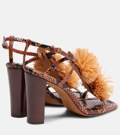 Ulla Johnson Isolde raffia-trimmed leather sandals | Thumbnail 3 Ulla Johnson Isolde raffia-trimmed leather sandals | Thumbnail 3