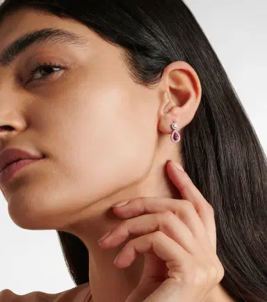 Bucherer Fine Jewellery Classics 18kt white gold drop earrings with rubies and diamonds | Thumbnail 2 Bucherer Fine Jewellery Classics 18kt white gold drop earrings with rubies and diamonds | Thumbnail 2