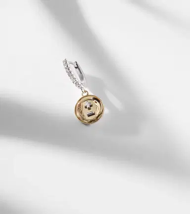 Foundrae Vivacity Mini 18kt gold single earring with diamonds | Thumbnail 6 Foundrae Vivacity Mini 18kt gold single earring with diamonds | Thumbnail 6