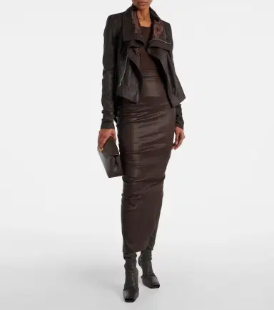 Rick Owens Naska leather biker jacket | Thumbnail 2 Rick Owens Naska leather biker jacket | Thumbnail 2