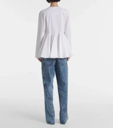 Alaia Alaïa Flare cotton blouse | Thumbnail 3 Alaia Alaïa Flare cotton blouse | Thumbnail 3