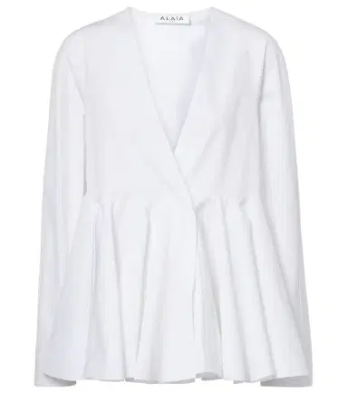 Alaïa Alaïa Flare cotton blouse | Thumbnail 1 Alaïa Alaïa Flare cotton blouse | Thumbnail 1
