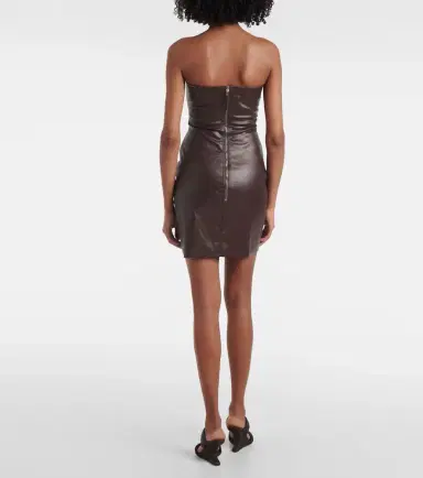 Rick Owens Prong cutout coated denim bustier dress | Thumbnail 2 Rick Owens Prong cutout coated denim bustier dress | Thumbnail 2