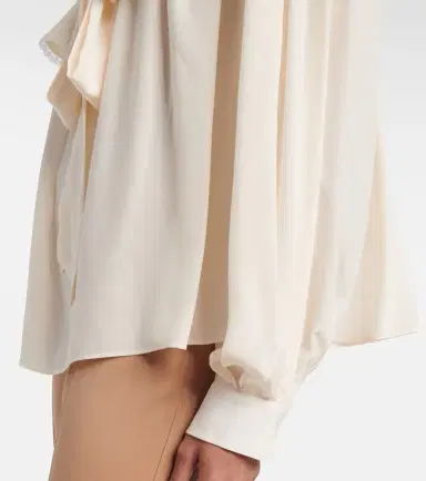 Stella McCartney Bow-detail lace-trimmed silk blouse | Thumbnail 2 Stella McCartney Bow-detail lace-trimmed silk blouse | Thumbnail 2