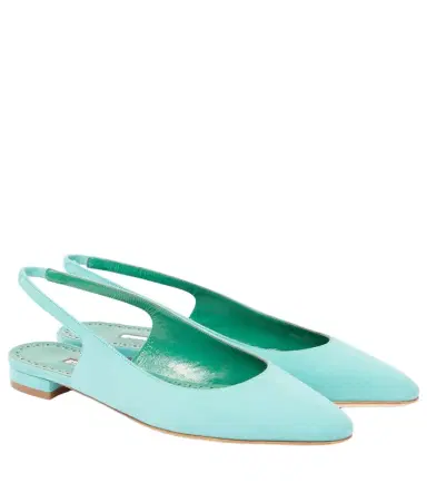 Manolo Blahnik Sawra 10 suede slingback flats | Thumbnail 1 Manolo Blahnik Sawra 10 suede slingback flats | Thumbnail 1