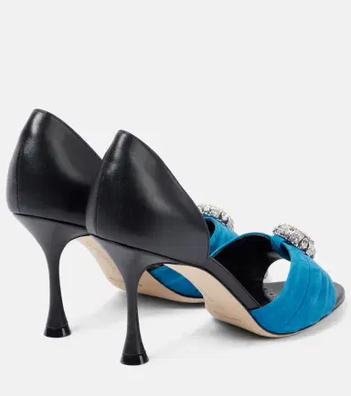 Manolo Blahnik Ansak 90 embellished suede mules | Thumbnail 4 Manolo Blahnik Ansak 90 embellished suede mules | Thumbnail 4