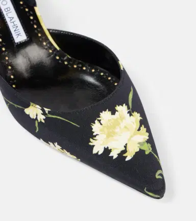 Manolo Blahnik Carolyne 50 floral slingback pumps | Thumbnail 3 Manolo Blahnik Carolyne 50 floral slingback pumps | Thumbnail 3