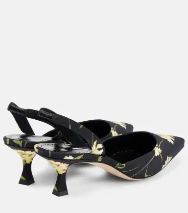 Manolo Blahnik Carolyne 50 floral slingback pumps | Thumbnail 4 Manolo Blahnik Carolyne 50 floral slingback pumps | Thumbnail 4