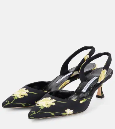 Manolo Blahnik Carolyne 50 floral slingback pumps | Thumbnail 5 Manolo Blahnik Carolyne 50 floral slingback pumps | Thumbnail 5