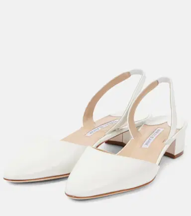 Manolo Blahnik Bridal Aspro 30 leather slingback pumps | Thumbnail 4 Manolo Blahnik Bridal Aspro 30 leather slingback pumps | Thumbnail 4
