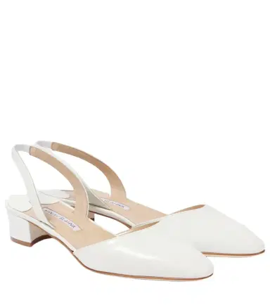 Manolo Blahnik Bridal Aspro 30 leather slingback pumps | Thumbnail 1 Manolo Blahnik Bridal Aspro 30 leather slingback pumps | Thumbnail 1