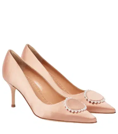 Manolo Blahnik Kifaclo 70 embellished satin pumps | Thumbnail 1 Manolo Blahnik Kifaclo 70 embellished satin pumps | Thumbnail 1