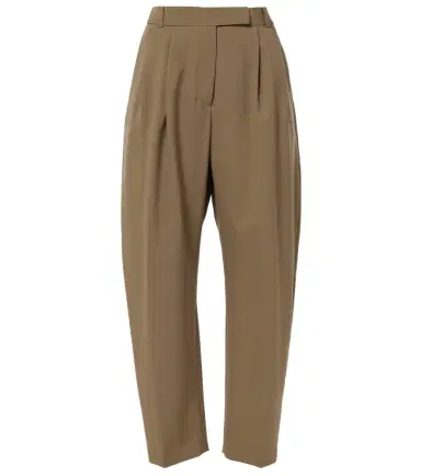Rohe Róhe High-rise virgin wool barrel-leg pants | Thumbnail 1 Rohe Róhe High-rise virgin wool barrel-leg pants | Thumbnail 1