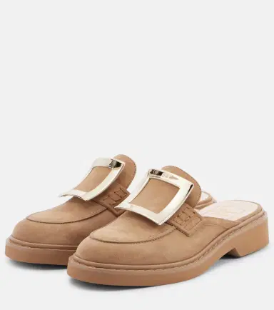 Roger Vivier Viv' Rangers suede mules | Thumbnail 3 Roger Vivier Viv' Rangers suede mules | Thumbnail 3