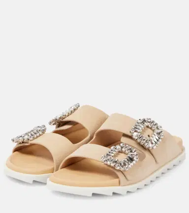 Roger Vivier Slidy Viv' suede slides | Thumbnail 3 Roger Vivier Slidy Viv' suede slides | Thumbnail 3