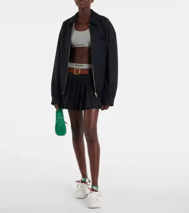 Miu Miu Logo leather sneakers | Thumbnail 2 Miu Miu Logo leather sneakers | Thumbnail 2